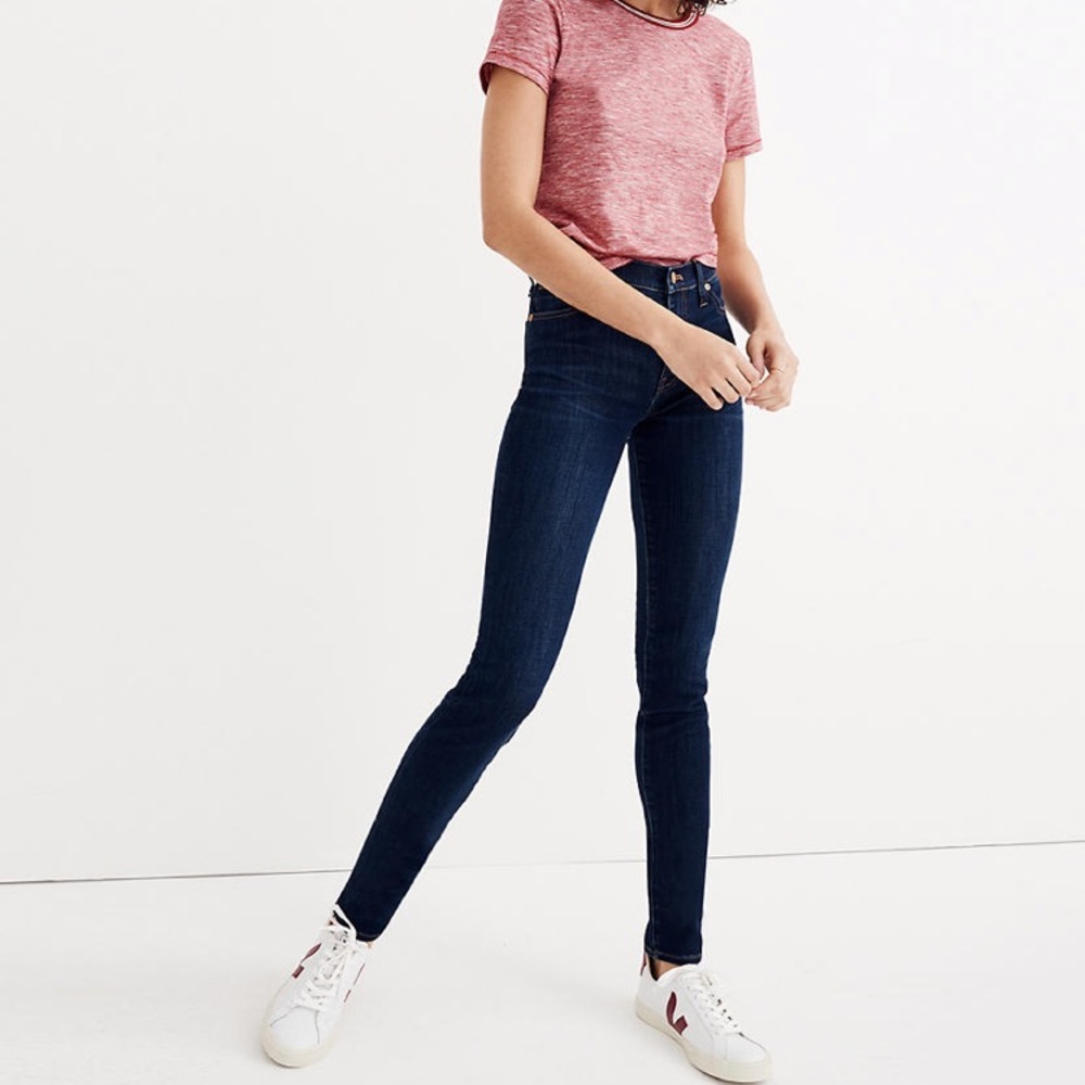 Madewell 9” high rise skinny in larkspur size 28